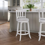 HILLSDALE Presque ISLE Wood Counter Height Swivel Stool White Hillsdale