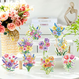 Kosiz 9 Pcs Diamond Painting Table Decorations Spring Wildflower Diamond Art Kits for Adults Double Sided Acrylic Flower Centerpieces Sign for Tabletop Beginner DIY Crafts Gifts Home Party Decor Kosiz