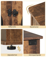 Hzuaneri 71" Dog Crate Furniture for 2 Dogs, Heavy Duty Indoor Dog Kennel TV Stand, XXL Wooden Dog Cage with Divider for Medium Large Dogs, End Table Dog Crate with Cushion, Rustic Brown DFC81901B Hzuaneri