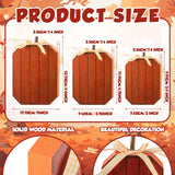 3 Pcs Thanksgiving Table Decorations Thanksgiving Centerpieces Decorations for Home Fall Pumpkin Decor Orange Pumpkin Tiered Tray Table Standing Wooden Block Sign for Thanksgiving Fall Maysing