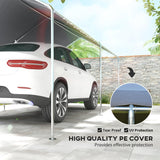 Outsunny 10'x20' Carport Heavy Duty Galvanized Car Canopy with Included Anchor Kit, 3 Reinforced Steel Cables, Grey Outsunny
