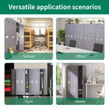 OPTYMIRA 72" Tall Employee Locker with Shelves and Hooks 3 Doors Steel Sports Locker for Office Home Bedroom School Gym Garage, Metal Staff Locker Locking Storage Cabinet,Grey OPTYMIRA