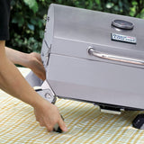 Royal Gourmet GT1001 Stainless Steel Portable Grill, 10000 BTU BBQ Tabletop Gas Grill with Folding Legs and Lockable Lid, Outdoor Camping, Deck and Tailgating, Silver Royal Gourmet