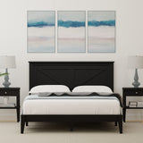 Glenwillow Home Farmhouse Solid Wood Platform Bed in Queen - Ebony (Black) Glenwillow Home