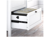 Bush Furniture Mayfield 2 Drawer Lateral File Cabinet in Pure White and Shiplap Gray Bush Business Furniture