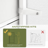 Yoobure 5 Drawers Dresser for Bedroom, Tall Nightstand with Charging Station, Fabric Dresser for Closet with Storage Shelf, Vertical Dressers Chest LED Night Stand, Bedside Table for Dorm Living Room Yoobure