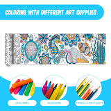 Pasimy 3 Pieces Giant Coloring Posters 11.8 x 118 Inch Mandala Animals Jumbo DIY Drawing Paper Large Coloring Sheets Pages Huge Mandala Drawing Banner for Adult Kids Home Classroom Craft Art Activity Pasimy