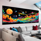 VAIIEYO Large Diamond Art Kits for Adults Planet, Diamond Art Mountain Landscape, Large Diamond Painting Kits Full Drill Round Rhinestone Craft Canvas for Home Wall Decor Gift 12x31 inch VAIIEYO