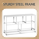 WLIVE Dresser for Bedroom with 5 Drawers, Wide Chest of Drawers, Fabric Dresser, Storage Organization Unit with Fabric Bins for Closet, Living Room, Hallway, White WLIVE