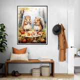 SKRYUIE Paint by Numbers Kit for Adults Beginner Squirrel, Acrylic Forest Oil Painting by Numbers Kits with PaintBrushes Paintwork Art Crafts Canvas for Home Decor 16x20 inch SKRYUIE