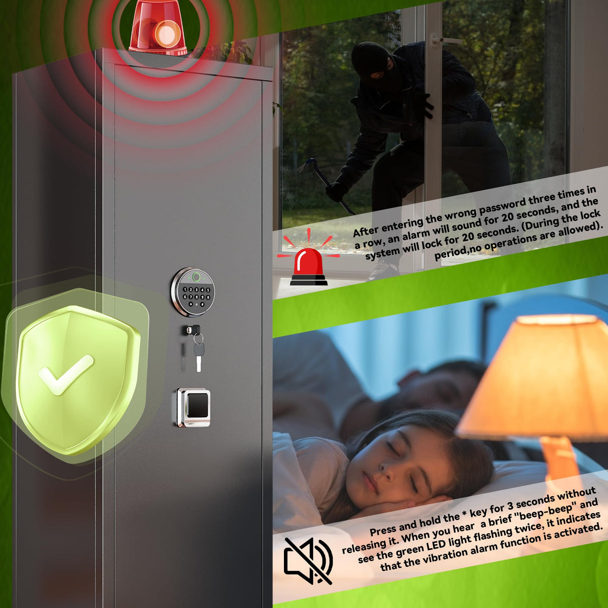 8-10 Gun Safe for Rifles and Pistols,Home Safety Cabinet,No Assembly Required Gun Storage,Biometric Fingerprint Locking Cabinet,Electronics Key Password Safes,Adjustable Partition Rifle Safes Leariso