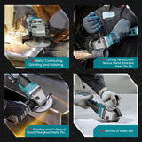 Cordless Angle Grinder for Makita 18v Battery: 8500RPM Brushless Grinder Tool- 5/8''-11 Spindle Small Angle Grinder for 4-1/2'' Wheels, 3 Variable Speed Settings for Cutting, Grinding, Bare Tool MtiolHig