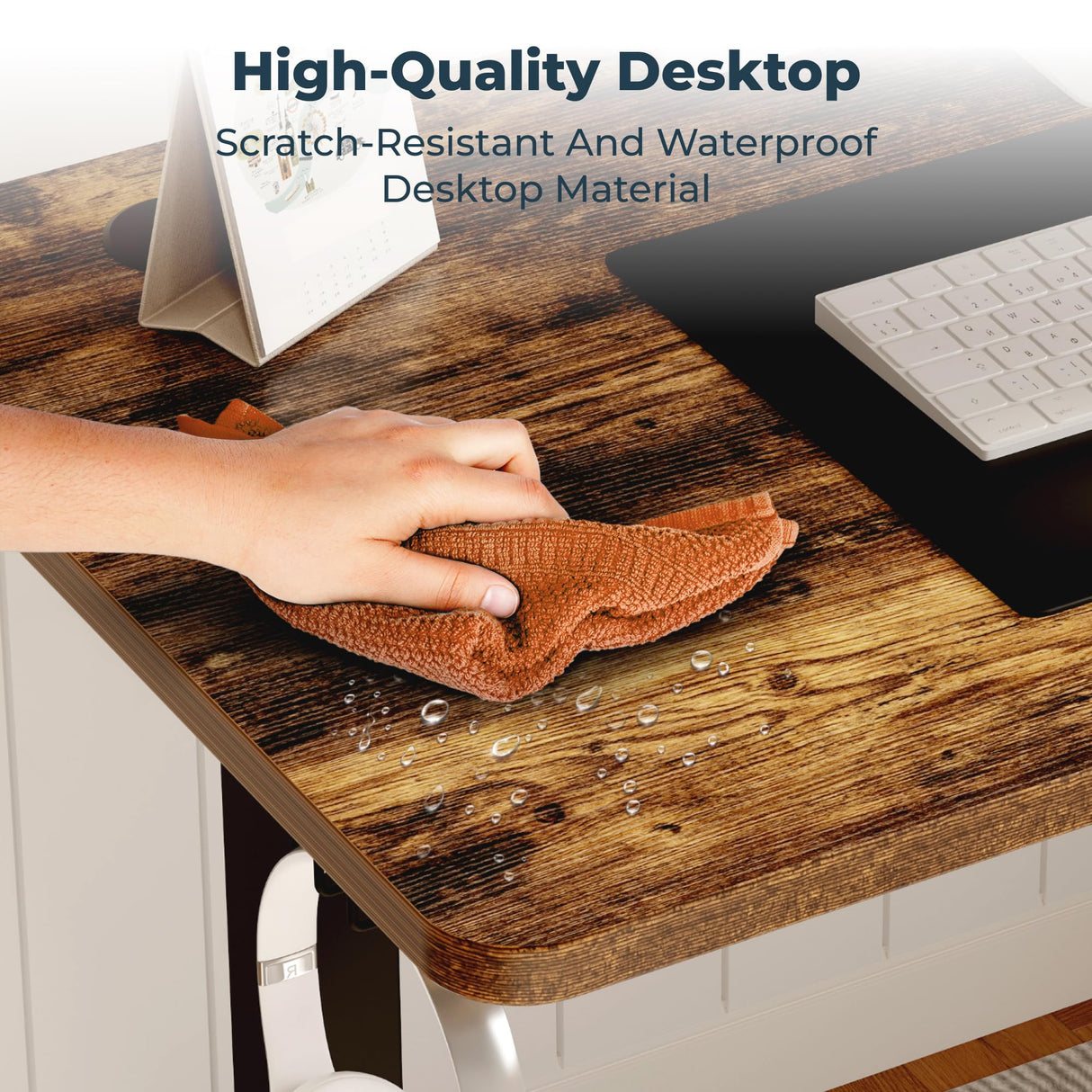 FitStand Adjustable Stand Up Desk Standing Desk, 55x24 Inches Home Office Desk with Memory Preset & Charging USB Port & Sedentary Reminder, Computer Workstation with Headphone Hook FitStand