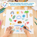 Sonwyoung 30 Pcs Large White Blank Cardboard Puzzles to Draw on 8 x 9 Inch Make Your Own Jigsaw Puzzle Pieces Giant Double Puzzle Blank White Papers for Kids Adult DIY Arts and Crafts Projects Sonwyoung