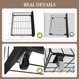 Yaheetech Queen Size Faux Leather Upholstered Bed Frame with 4 Storage Drawers and Adjustable Headboard Yaheetech