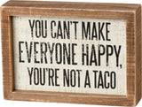 Primitives by Kathy Not A Taco Inset Sign, 5x7 inches, Wooden Primitives by Kathy