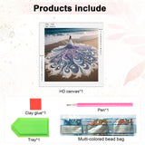 Diamond art Painting Kit, 5D DIY Beach beauty, Special Shape Crystal Artificial Diamond Partial Mosaic Handicraft for Beginners, Wall Decor Art For Bedroom, Office, Living Room, Christmas Gift MVVMTOP