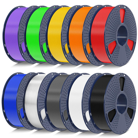 SUNLU PLA 3D Printer Filament, 1.75 PLA Filament Dimensional Accuracy +/- 0.02 mm, 1 kg Spool, 1.75mm (PLA 10color) SUNLU