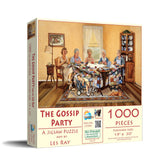 SUNSOUT INC - The Gossip Party - 1000 pc Jigsaw Puzzle by Artist: Les Ray - Finished Size 19" x 30" - MPN# 25202 SunsOut