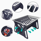 Bodkar Charcoal Grill, Small BBQ Grill Portable Lightweight smoker Grill, Barbecue Grill desk Tabletop Outdoor Grill for Camping Picnics Garden Beach Party 6"*4.6"*4.9" bodkar