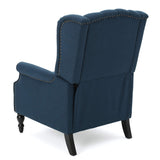 Christopher Knight Home Earlean Fabric Recliner (Set of 2), Navy Blue, Dark Brown Christopher Knight Home