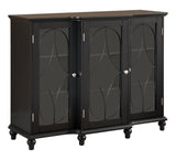Kings Brand Furniture Wood Storage Sideboard Buffet Cabinet Console Table, Black Kings Brand Furniture