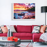 500 Piece Beach Puzzle for Adults-Sunset Puzzle | Recycled Cardboar Jigsaw Puzzles 500 Pieces | Challenging Family Activity Great Gift Idea for Family Friends | Difficult Puzzles Size 20.5 x 15 inches Edsjegn