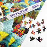 Springbok's Summer Adventure Quilt 1000 Piece Puzzle for Adults Features Imagery of an Amazing and Colorful Quilt Featuring a Summer Scene and The Tools Used to Create It. Springbok