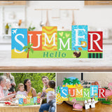 4th of July Decorations Wooden Table Sign Summer Decorations, Patriotic Independence Day Memorial Day Decorations Reversible Double-sided Different Theme Farmhouse Tabletop Centerpiece Decor Sophena