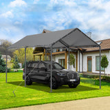 Outdoor Carport 10x20ft Heavy Duty Car Tent, Portable Garage Canopy Storage Shed, Car Shelter, All-Season Tarp Tent for Car, Party (GY) Grezone