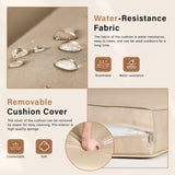 Crownland Round Outdoor Daybed with Retractable Canopy,Patio Daybed with Washable Cushions, Clamshell Sectional Seating, Wicker Furniture for Patio, Garden, Pool (Light Brown) Crownland