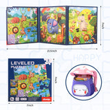 Magnetic Puzzles for Kids Ages 3-6，3 Page Different Animals Themed Series in 1 Puzzle Book,Preschool Learning Tools,Toddlers Magnetic Jigsaw Puzzle Book for Boy Girl, Kids Travel Puzzles Toys Gifts Uioemi
