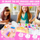 WhizToys DIY Lip Gloss Making Kit 74 PCS, Yellow Kids Lip Gloss Supplies Set Beginner, Fun Craft Set Moisturizing Base, Gift for Girls, Kids, Teenagers, Women WhizToys