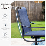 Sophia & William Outdoor Dining Set Patio Dining Sets Patio Table and Chairs Set 9 Pieces Outdoor Dining Table for 8 with Swivel Patio Chairs Patio Set for Garden Pool All Weather Blue Sophia & William