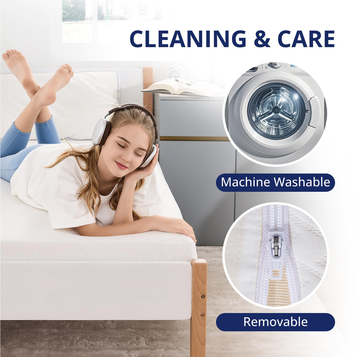 Emerspring Twin Mattress 8 Inch Green Tea Memory Foam Mattress for Cool Sleep & Pressure Relief, Fiberglass Free, Bed in a Box, Removable Washable Cover, CertiPUR-US Certified Emerspring