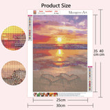 Muzagroo Art 4 Pack 5D Diamond Painting Kits for Adults DIY Drill Diamond Art Kits Arts and Crafts for Beginners Beach Diamond Dot Kits Gem Painting Wall Art for Living Room Muzagroo Art