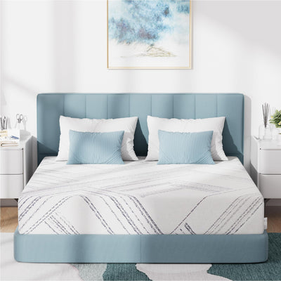 ZFHCBJ Queen Mattress, 10 inch Cooling Gel Memory Foam Mattresses, Removable Washable Cover, Queen Mattress in a Box, Medium Firm, Pressure Relief & Upgraded Support, Motion Isolation, CertiPUR-US