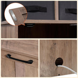 Dwanton Litter Box Enclosure with 2 Storage Shelves and 2 Drawers, 2-in-1 Hidden Cat Litter Box Enclosure Furniture with Shelf, Reversible Entrance, Washable Drawers, 50-Inch, Greige Dwanton