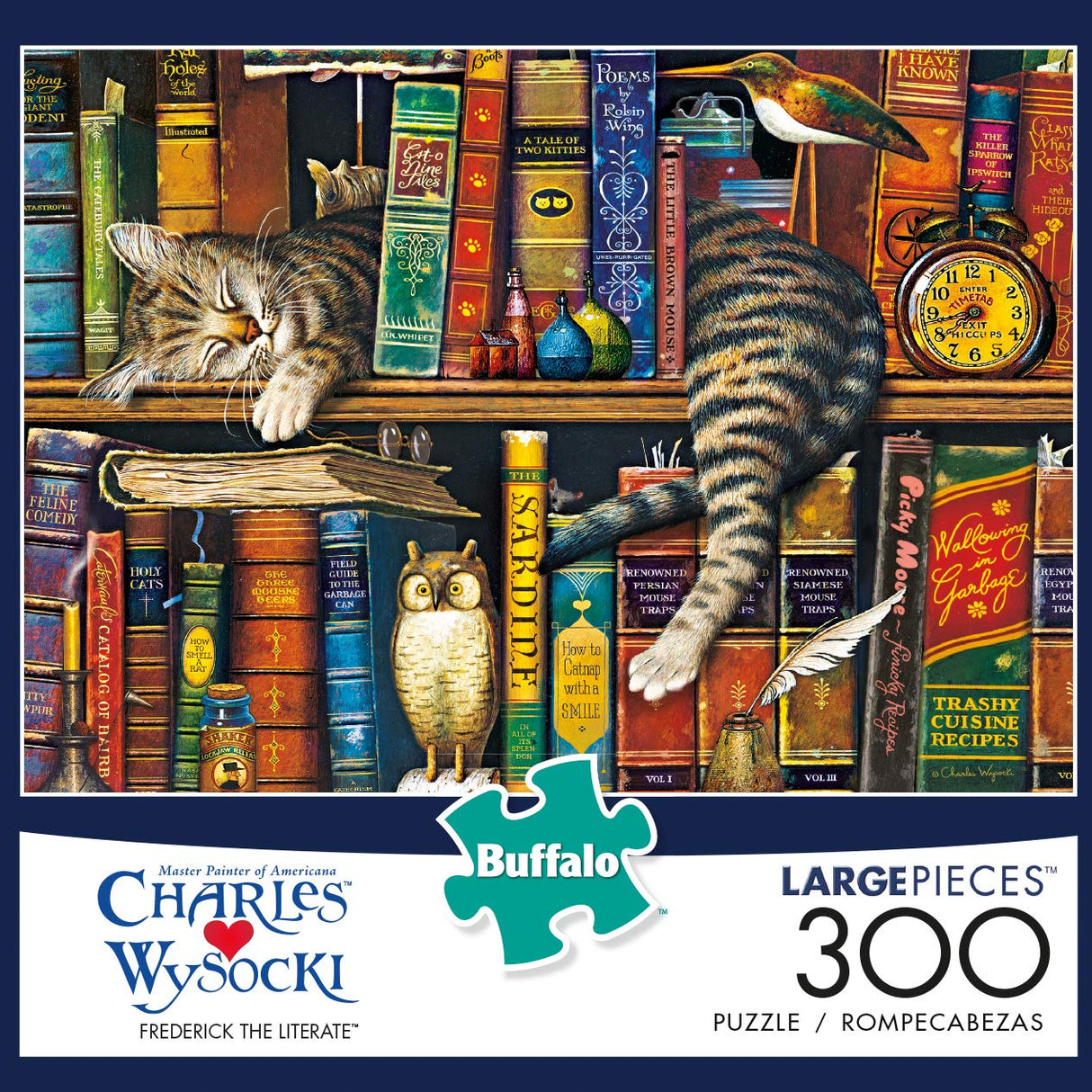 Buffalo Games - Charles Wysocki - Frederick the Literate - 300 LARGE Piece Jigsaw Puzzle Buffalo Games