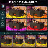 YITAHOME LED Lift Top Coffee Tables for Living Room with Power Outlets Charging Station, Modern Coffee Table with Storage 2 Drawers & Open Shelfs Rectangular Small Center Cocktail Table, Glossy Black YITAHOME