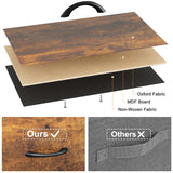 YaFiti TV Stand Dresser for Bedroom, Entertainment Center with Power Outlet for 50" TV, Dressers with 4 Fabric Drawers & Open Shelves for Living Room, Bedroom, Entryway, Rustic Brown YaFiti