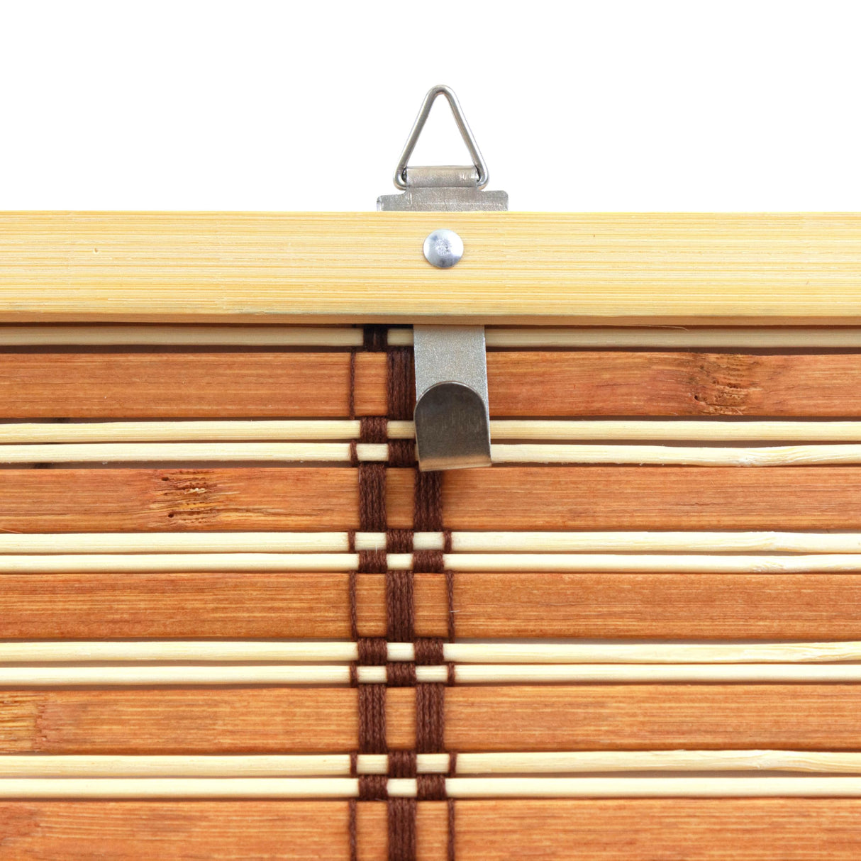 Red Lantern Burnt Bamboo Cordless Window Shade - Two-tone Honey, 24" Wide Red Lantern