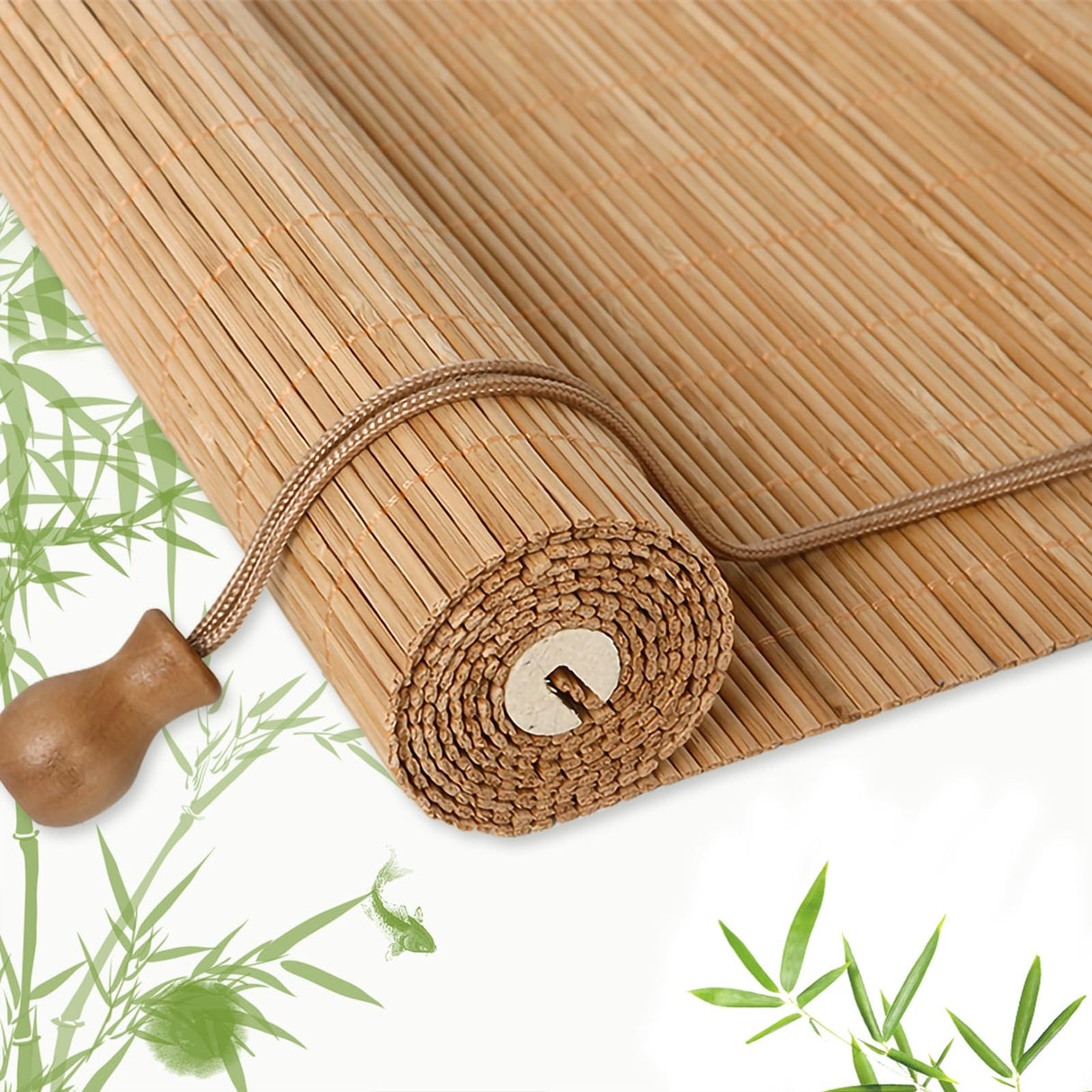 EVOZEN Custom Bamboo Blinds - Interior & Outdoor Shades, Easy to Install for Windows, Decks, Porches, Backyards EVOZEN