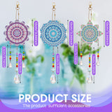 Macarrie 3 Pack Rhinestone Painting Suncatcher Wind Chime Double Sided Crystal Rhinestone Painting Hanging Ornament Flower Shape Suncatcher Kit for Adults DIY Window Home Garden(Fresh Style) Macarrie