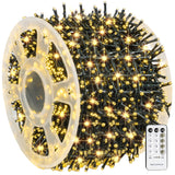 Dazzle Bright Outdoor Christmas String Lights, 1000 LED 328 FT Plug in Fairy Light with Remote Control 8 Modes & Timer, Waterproof Decoration for Home Garden Yard Xmas Wedding, Warm White Dazzle Bright