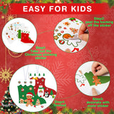 48 Pcs Christmas Craft Kits for Kids Christmas Stockings Christmas Tree Stockings Ornaments Kit Make Your Own Christmas Craft DIY Stockings Cutouts for Holiday Farmhouse Decor Handcraft Supplies Containlol