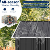 AirWire 10x10 FT Outdoor Storage Shed, Garden Shed with Updated Frame Structure and Lockable Doors, Metal Tool Sheds for Backyard Garden Patio Lawn, Grey AirWire