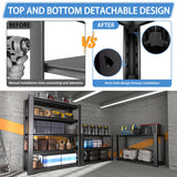 Nexvrtau 5-Tier Heavy Duty Garage Shelving Unit, 3000 LBS Capacity Metal Storage Rack 72" H x 48" W x 20" D, Adjustable Steel Shelves for Garage, Warehouse, Basement, Pantry, Workshop.1 Pack Nexvrtau