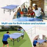 9X5FT Foldable Ping Pong Table,Professional Table Tennis Table for Indoor/Outdoor with Net, 2 Table Tennis Paddles and 3 Balls Easy Assembly - Tournament Quality - Recreational to Tournament Level DUDUSHIMAN