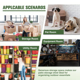 Jaxilyn 6x6 Resin Outdoor Storage Shed Kit Plastic Sheds Perfect to Store Patio Furniture, Garden Tools Bike Accessories, Beach Chairs and Lawn Mower, Grey & White Jaxilyn